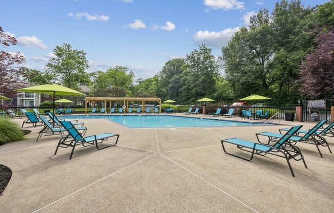 the swimming pool at our apartments