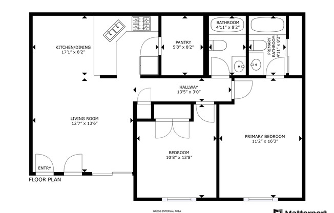 2 beds, 2 baths, 1,100 sqft, $1,349, Unit 4036 12