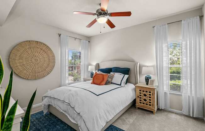 Ceiling fans in bedroom(s) and living room - Willow Spring Apartments