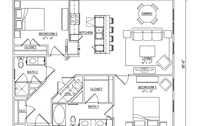 2 beds, 2 baths, 1,110 sqft, $2,699