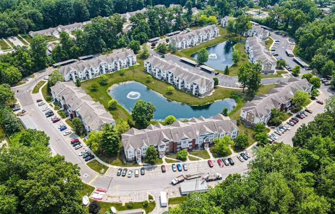 Aerial View of Apartments at Orchard Lakes Apartments, Toledo, OH 43615