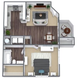 1 bed, 1 bath, 633 sqft, $1,248