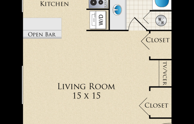 Studio, 1 bath, 450 sqft, $894