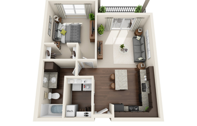 1 bed, 1 bath, 660 sqft, $1,075