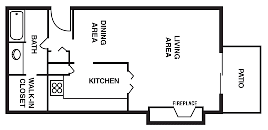 Studio, 1 bath, 700 sqft, $920