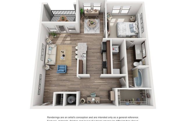 1 bed, 1 bath, 983 sqft, $1,486