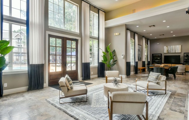 Clubhouse Sitting Area at Polos at Hudson Corners Apartments, South Carolina 29650