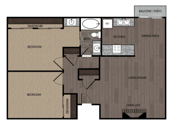 2 beds, 1.3 baths, 904 sqft, $2,200