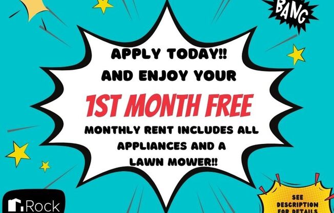 4 Bedroom Home in Moore with All Appliances Included *1st Month's Rent FREE*