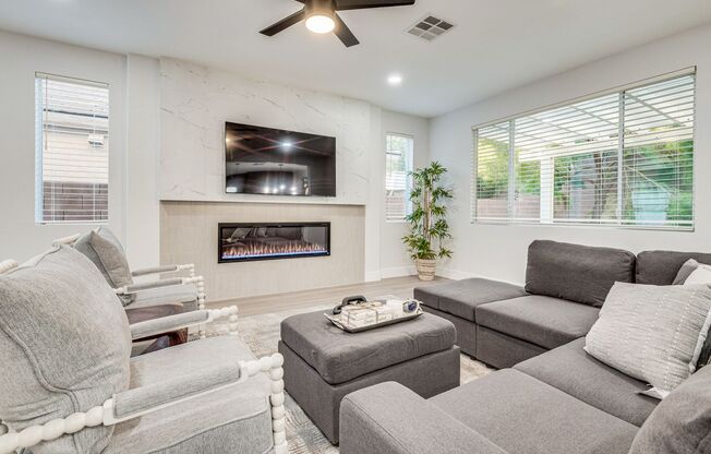 FULLY FURNISHED! Exudes sophistication with designer touches throughout