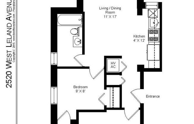 2 beds, 1 bath, 655 sqft, $2,275, Unit 2520-C1