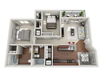 2 beds, 2 baths, 951 sqft, $1,650
