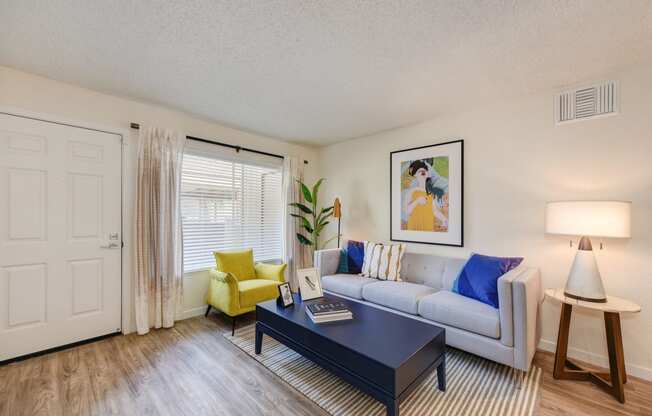 Model Home Living Room and Entrance  at Canyon Terrace Apartments, Folsom, 95630