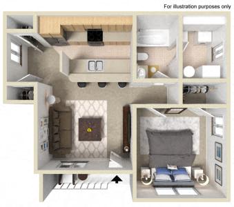 1 bed, 1 bath, $1,595