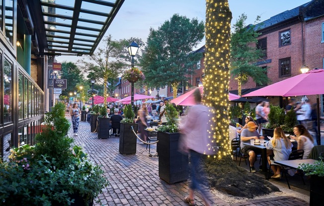 Enjoy Outdoor Dining in Old Town Alexandria Just Over a Mile Away