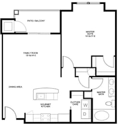 1 bed, 1 bath, 825 sqft, $1,876