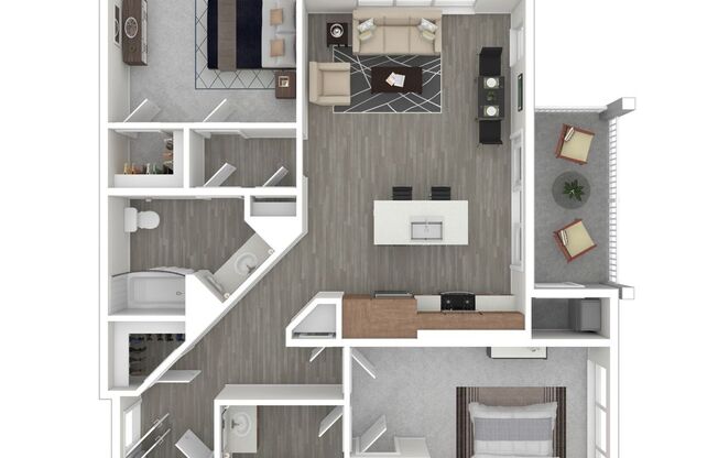 2 beds, 2 baths, $2,475, Unit 1206