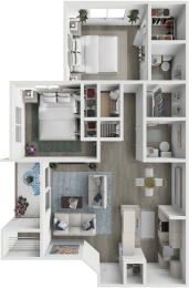 2 beds, 1.5 baths, 890 sqft, $1,435
