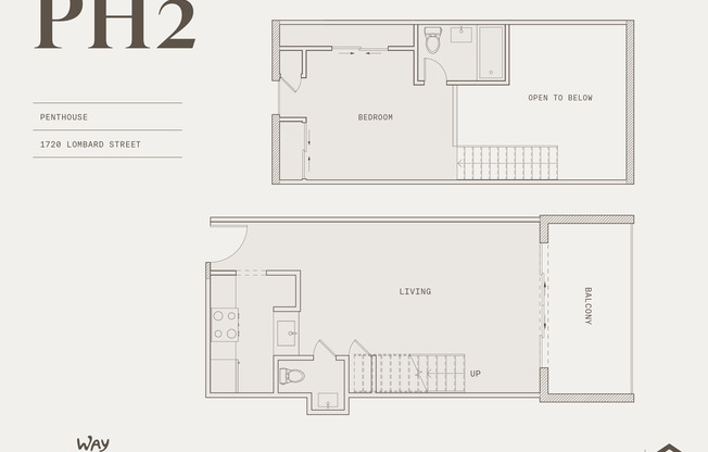 1 bed, 1.5 baths, $2,260, Unit PH2