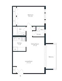 1 bed, 1 bath, 650 sqft, $1,310