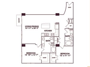 2 beds, 2 baths, 1,475 sqft, $2,654