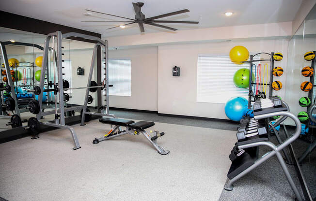the gym at the enclave at woodbridge apartments in sugar land, tx
