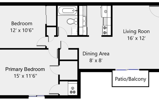 2 beds, 1 bath, 780 sqft, $1,070, Unit AH 2084-02