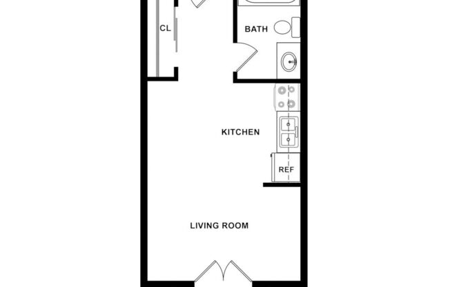 Studio, 1 bath, 360 sqft, $2,265