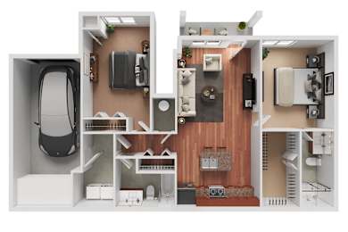 2 beds, 2 baths, 1,202 sqft, $1,985