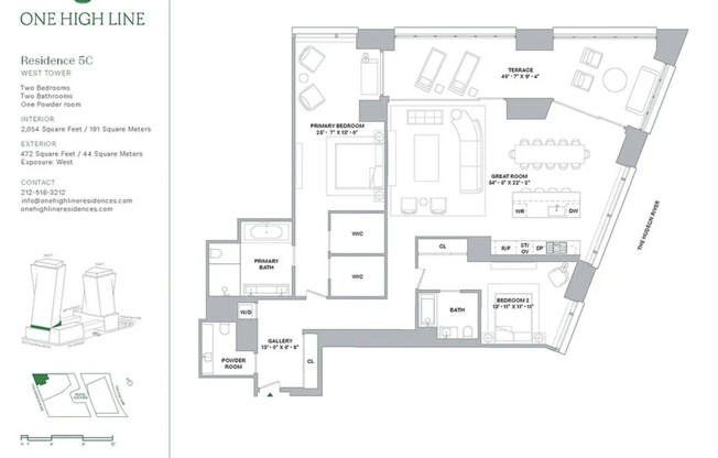 2 beds, 2.5 baths, 2,054 sqft, $35,000, Unit W5C