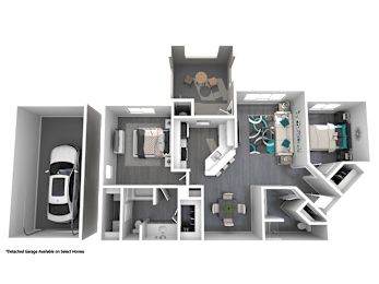 2 beds, 2 baths, 974 sqft, $1,740
