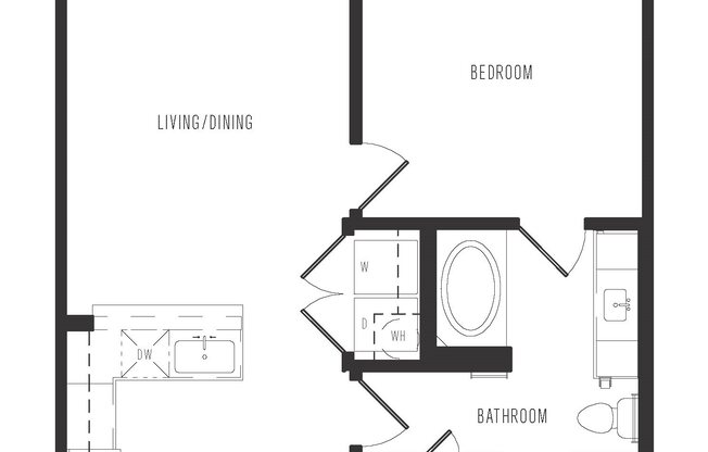 1 bed, 1 bath, 745 sqft, $1,502