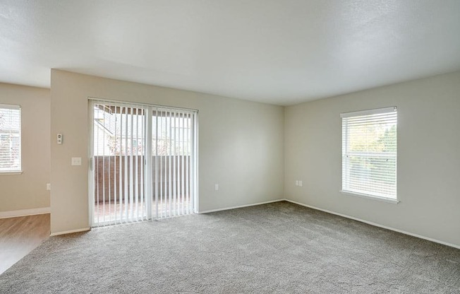 Living room with window and patio