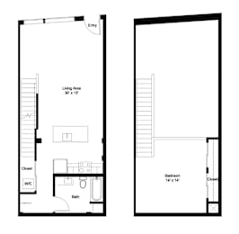 1 bed, 1 bath, 1,025 sqft, $2,395