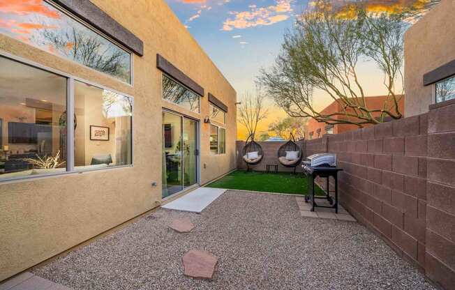 Private Backyard with Grills at Avilla Marana Apartment Homes in Tucson Arizona