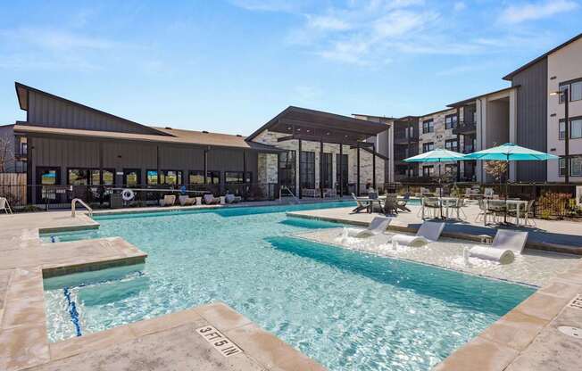 Sparkling Pool at Bridge at Tech Crossing, Austin, Texas