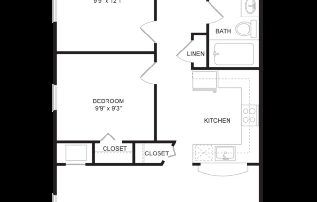 2 beds, 1 bath, 846 sqft, $1,645