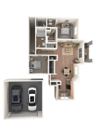 2 beds, 2 baths, 1,140 sqft, $1,880