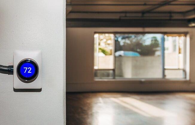 The Studios Noho in North Hollywood, California Living Area and Smart Thermostat