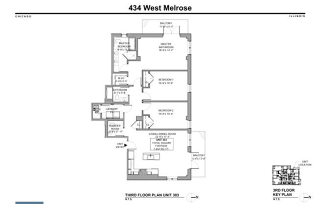 2 beds, 2.5 baths, 1,560 sqft, $5,747, Unit 802