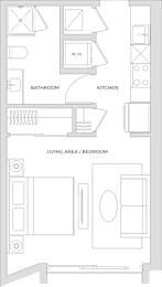 Studio, 1 bath, 456 sqft, $2,625