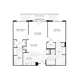 2 beds, 2 baths, 1,074 sqft, $3,069