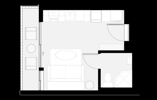 Studio, 1 bath, $2,095, Unit 202