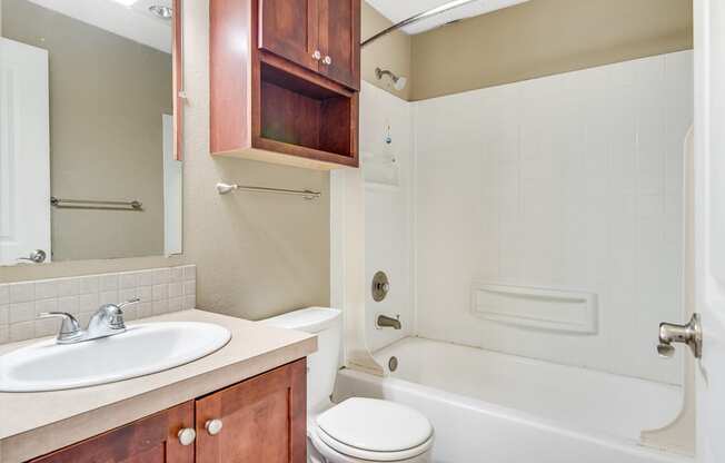 Bathroom Side Angle at Whispering Brook Apartments, Washington