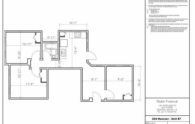 3 beds, 1 bath, $4,995, Unit 7