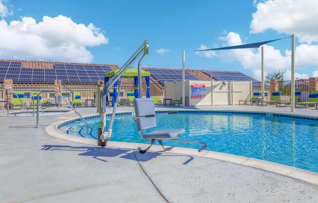 a large pool of water