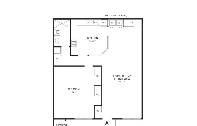 1 bed, 1 bath, 896 sqft, $2,332