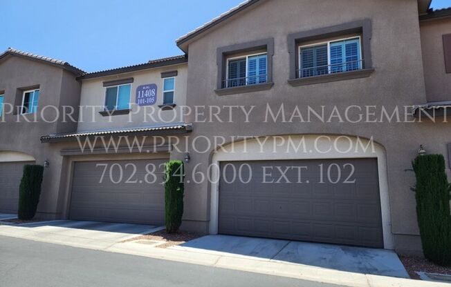 BEAUTIFUL 3 Bedroom WESTPARK CONDO IN SUMMERLIN WITH 2 CAR GARAGE!
