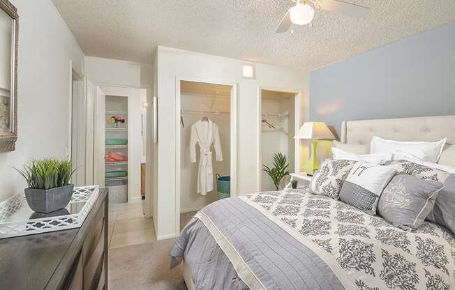 Bedroom with Large Closets