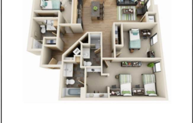 3 beds, 3 baths, 1,253 sqft, $2,495, Unit 504
